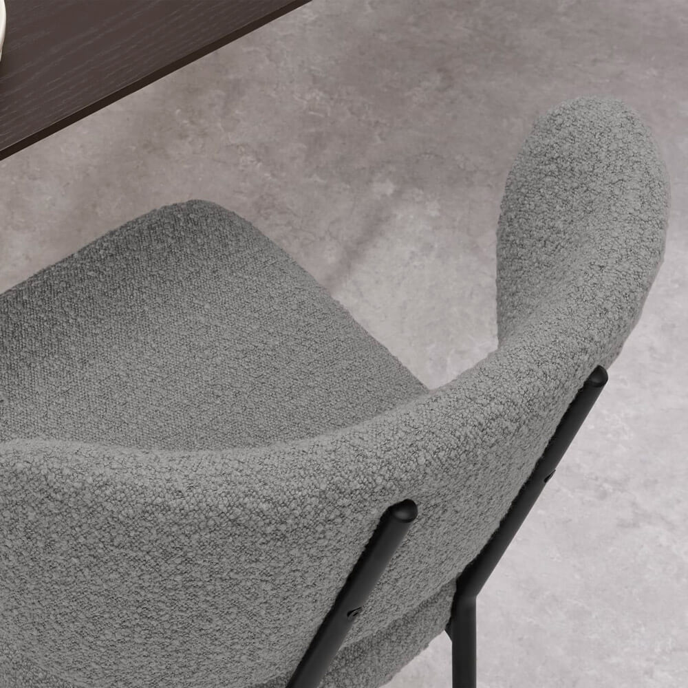Ghế Ăn Boucle Màu Xám - Ảnh 3